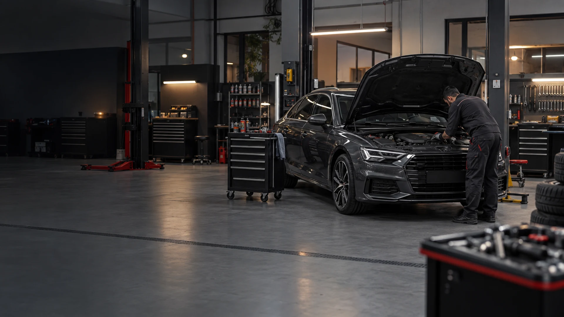 Evo Otomotiv profesyonel servis alanı